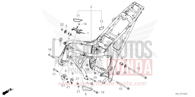 FRAME BODY for CB1000F "Big One" MAT BALLISTIC BLACK METALLIC (NHA86) from 2025